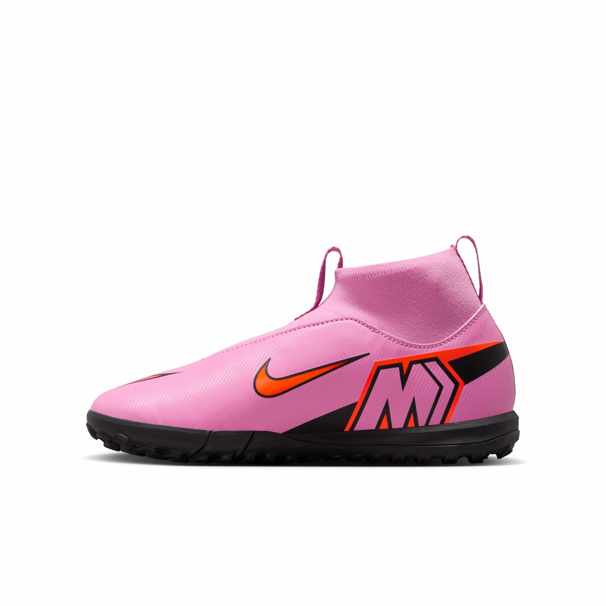 F30 Soccer Cleats Nike Junior Superfly 10 Academy TF Turf Soccer Shoes -Magic Flamingo/Black-Total Crimson