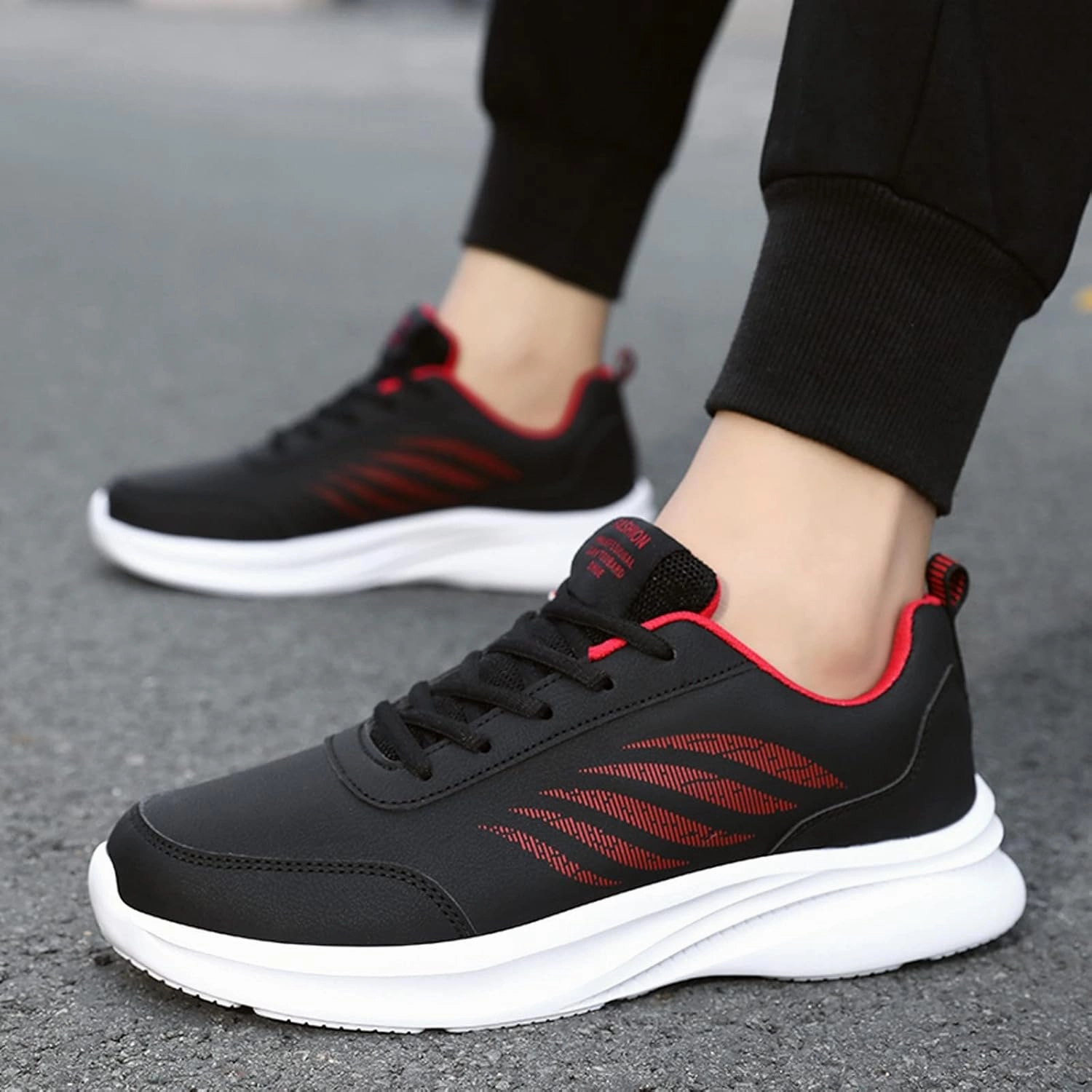 Mens Shoes Casual Leather Laace Up Solid Color Casual Fashion Simple Shoes Running Shoes Fashion Sneaker Shoes for Men Men's P-6000 Casual Shoes