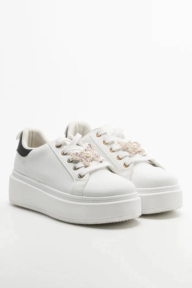 Butterfly Sneakers White Best Exercise Sneakers
