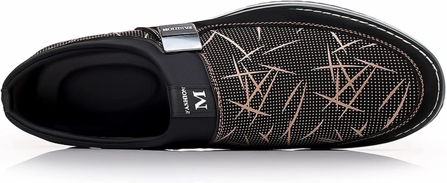 Casual Heeled Shoes Fashion Style Men's Breathable Comfortable Business Slip On Work Leisure Hit Color Leather Shoes Men Shoe Formal Water Shoes