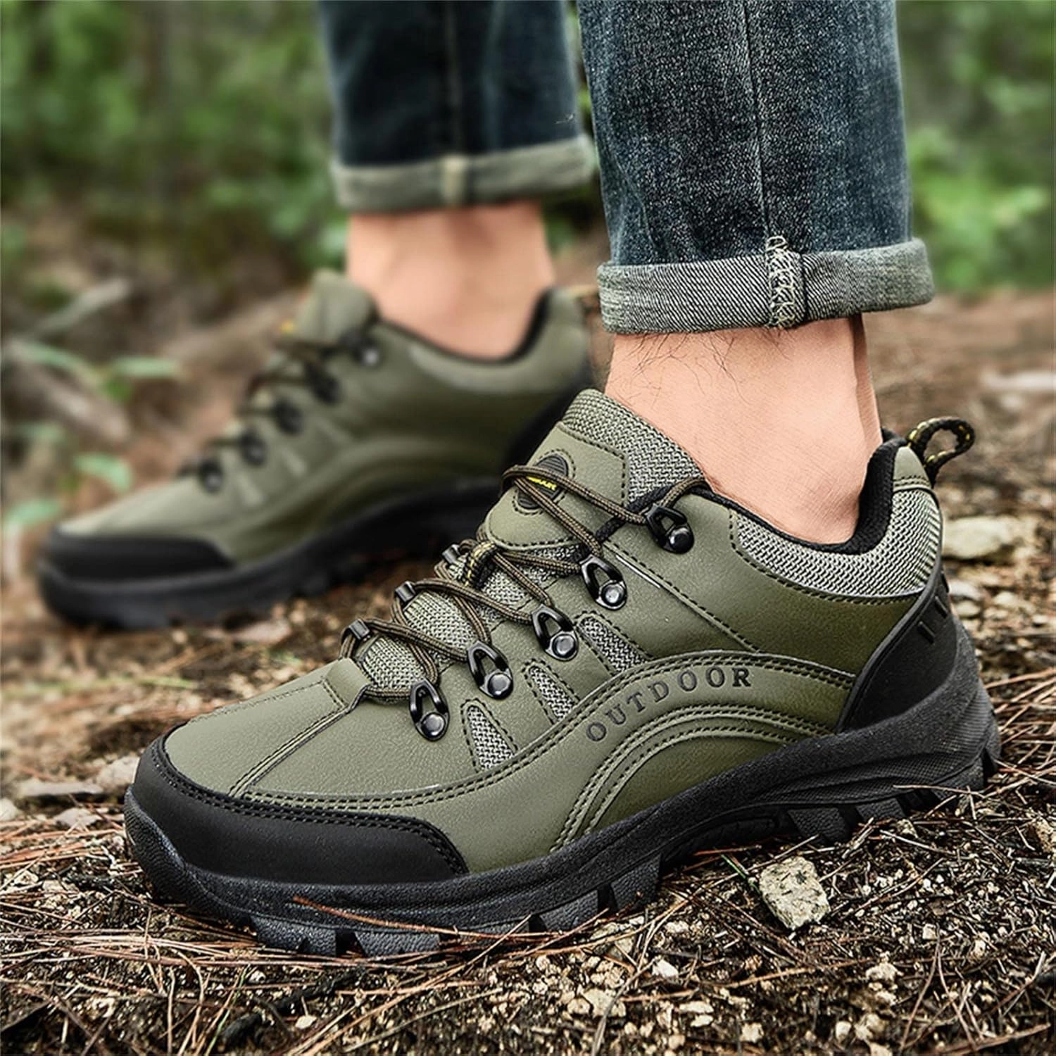 Fashion Summer and Autumn Men Hiking Shoes Non Slip Soles Thick Bottom Mesh Breathable Casual Mens Sneaker Boots Size 14 Mens Jeremy Casual Shoes