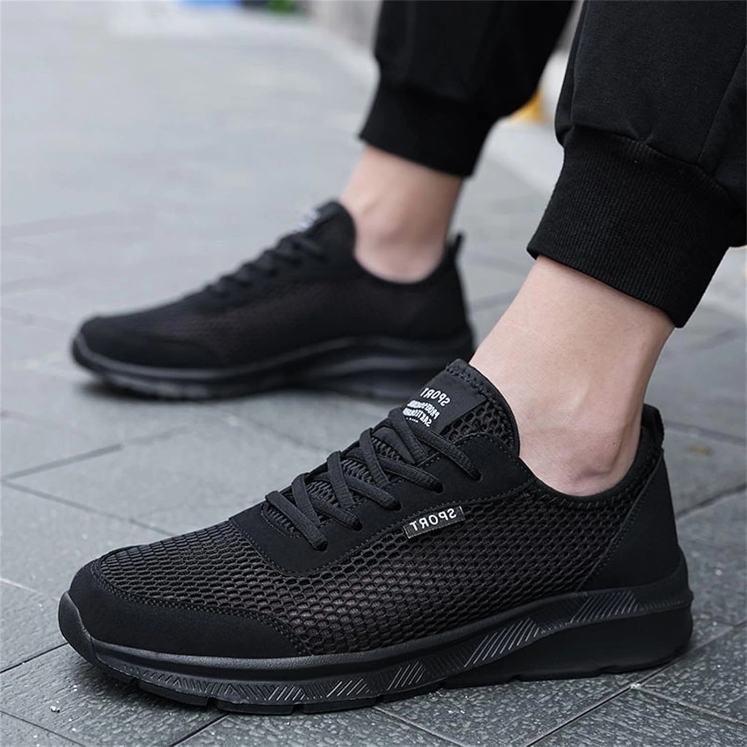 Business Casual Sport Shoes Fashion Summer Men Breathable Mesh Lightweight Comfortable Casual Shoes Mens High Sneaker Shoes Men's Fashion Men Shoes
