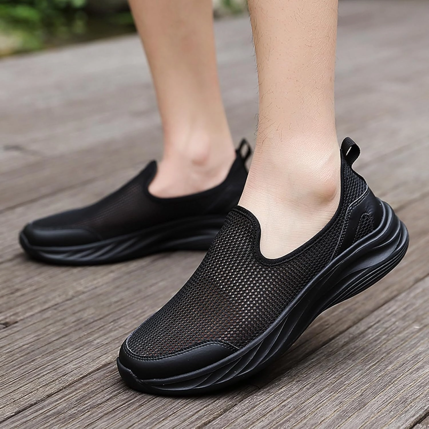 IWIHMIV Tennis Shoes Men's Running Shoes Low Top Shoes for Men Sneakers Tennis Sport Shoes Hollow Mesh Breathable Sports Shoes High Heel Running Shoes