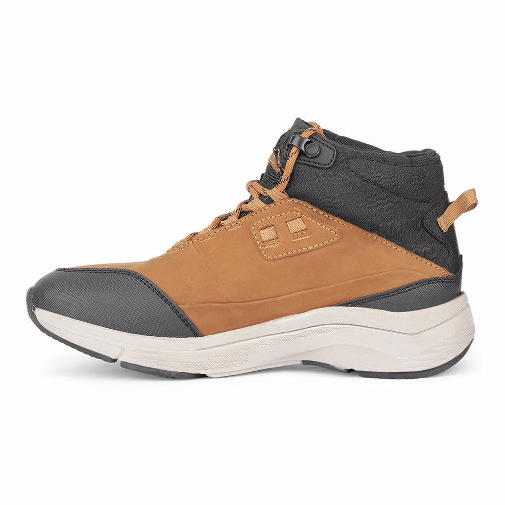 Healers Casual Camel Lacing Shoes For Men A576-01 By Liberty 8053 Trinity Waterproof Leather Casual Shoes