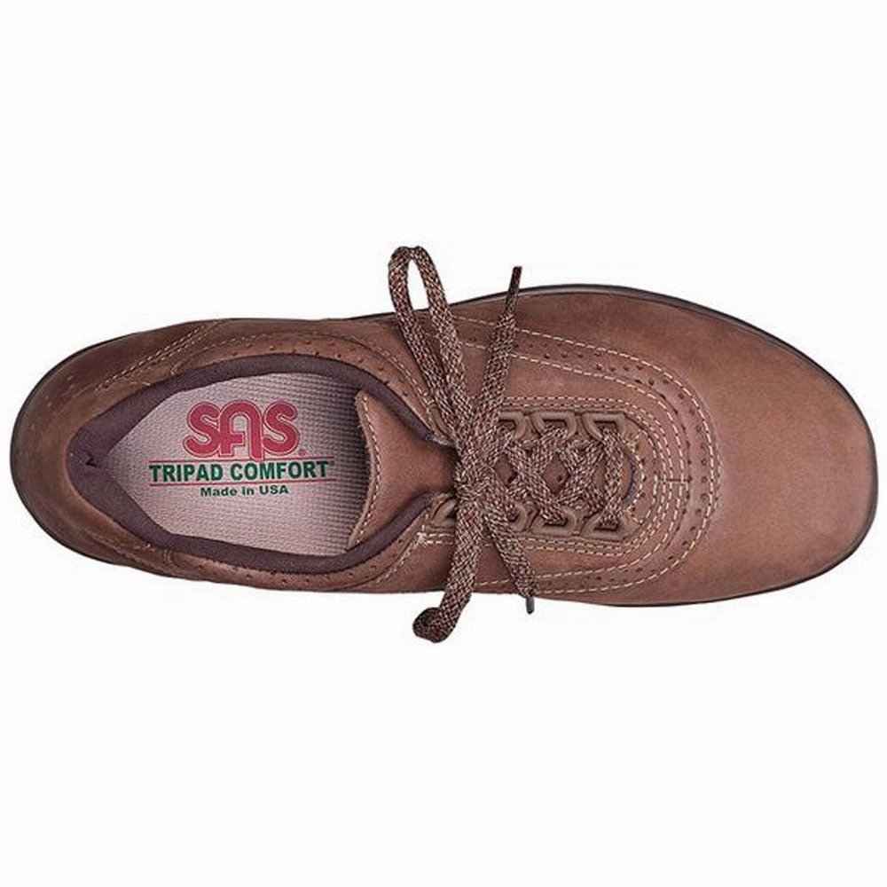SAS Walk Easy Chocolate Nubuck (Women's) For Long Distance Walking Good Walking