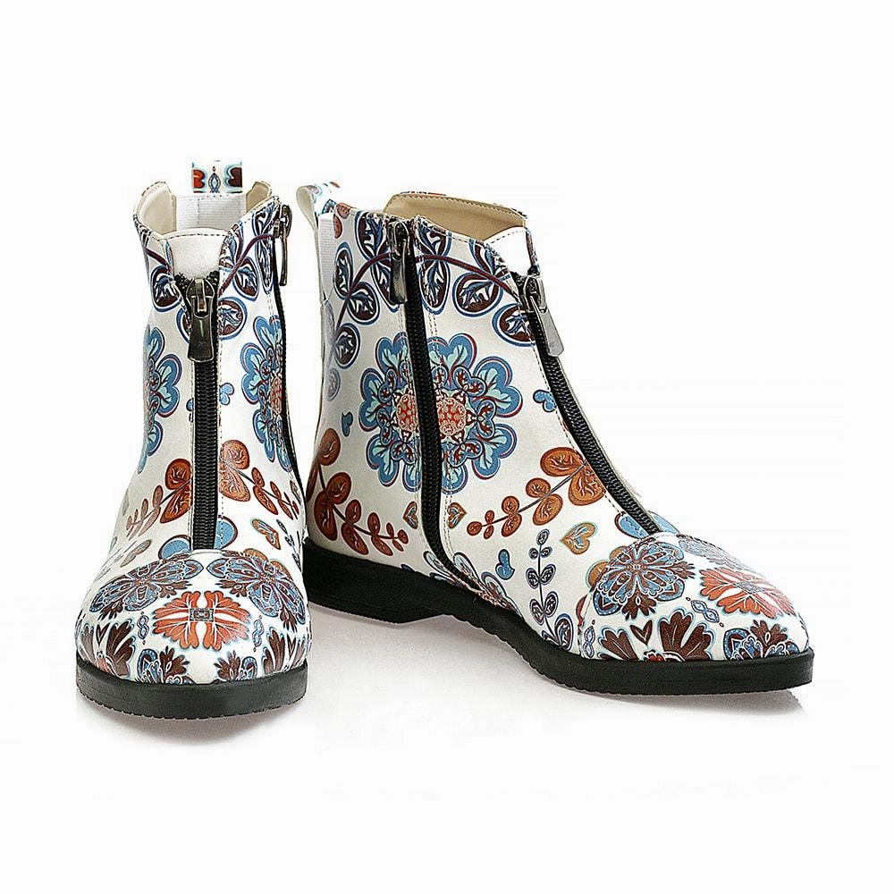 Flowers Short Boots WFER113 Spider Boots