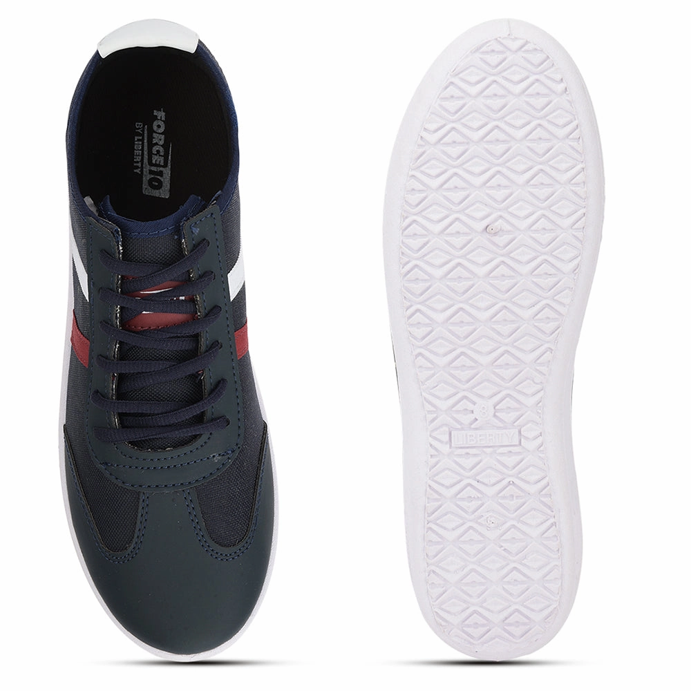 Force 10 Lacing Navy Blue Casual Shoes For Men DYLAN-1E by Liberty Casual Shoes Urban