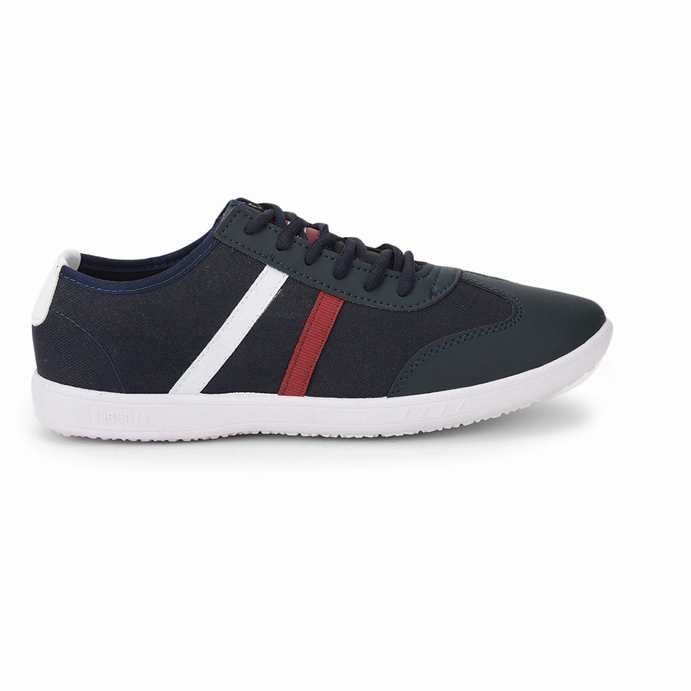 Business Casual Shoes Wide Feet Force 10 Lacing Navy Blue Casual Shoes For Men DYLAN-1E by Liberty