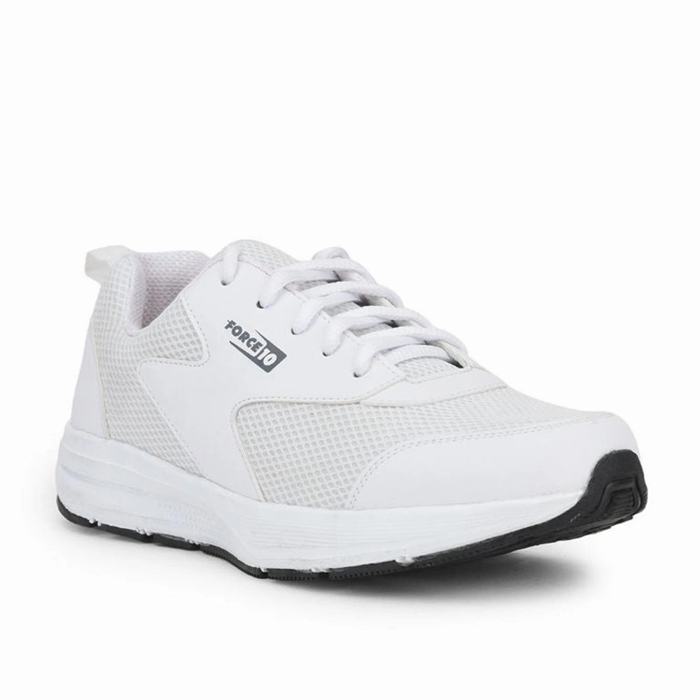 Force 10 Sports Lacing Shoes For Men (White) SPRINT By Liberty Best Shoes For Boxing And Cross Training