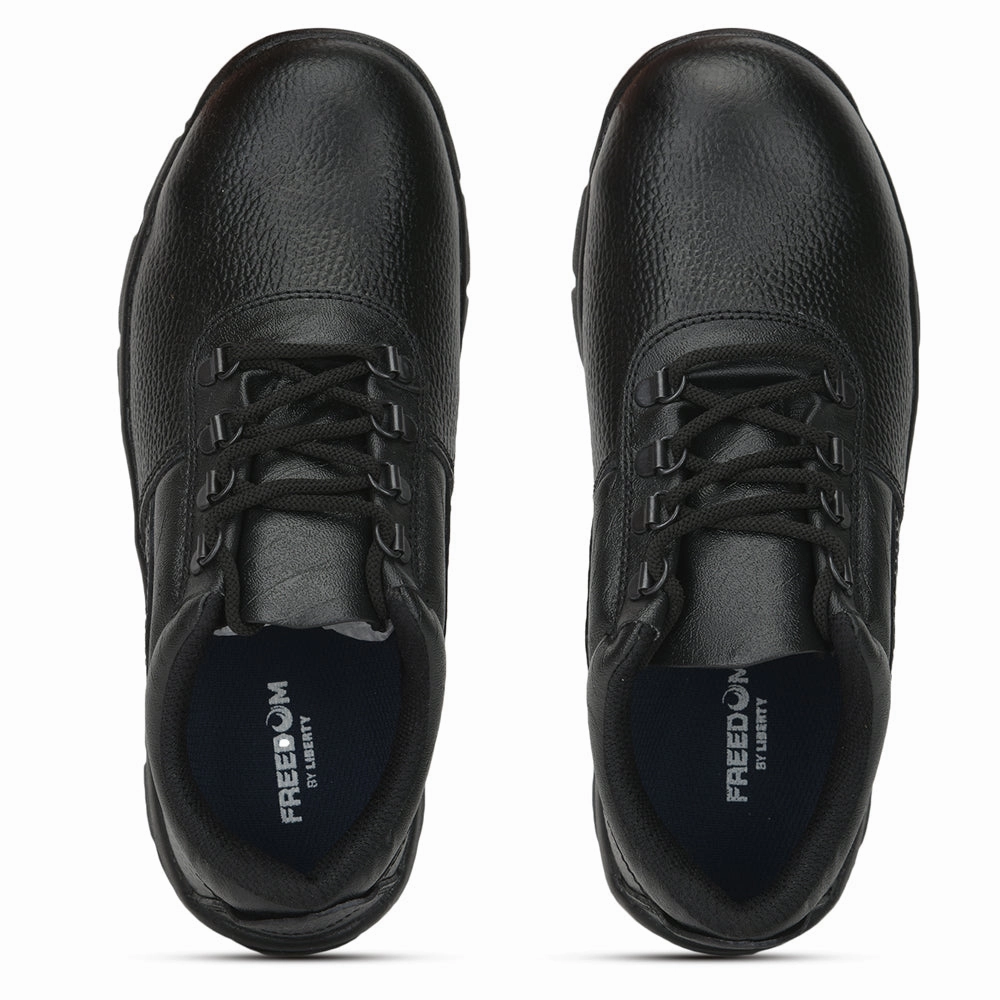 Best Casual Shoes For Peroneal Tendonitis Freedom Casual Lacing Shoes For Men (Black) ARMOUR-ST By Liberty