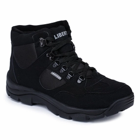 Freedom Lacing Black Safety Shoes For Men EVEREST-4 By Liberty Peach Cobbler Resole Climbing Shoes
