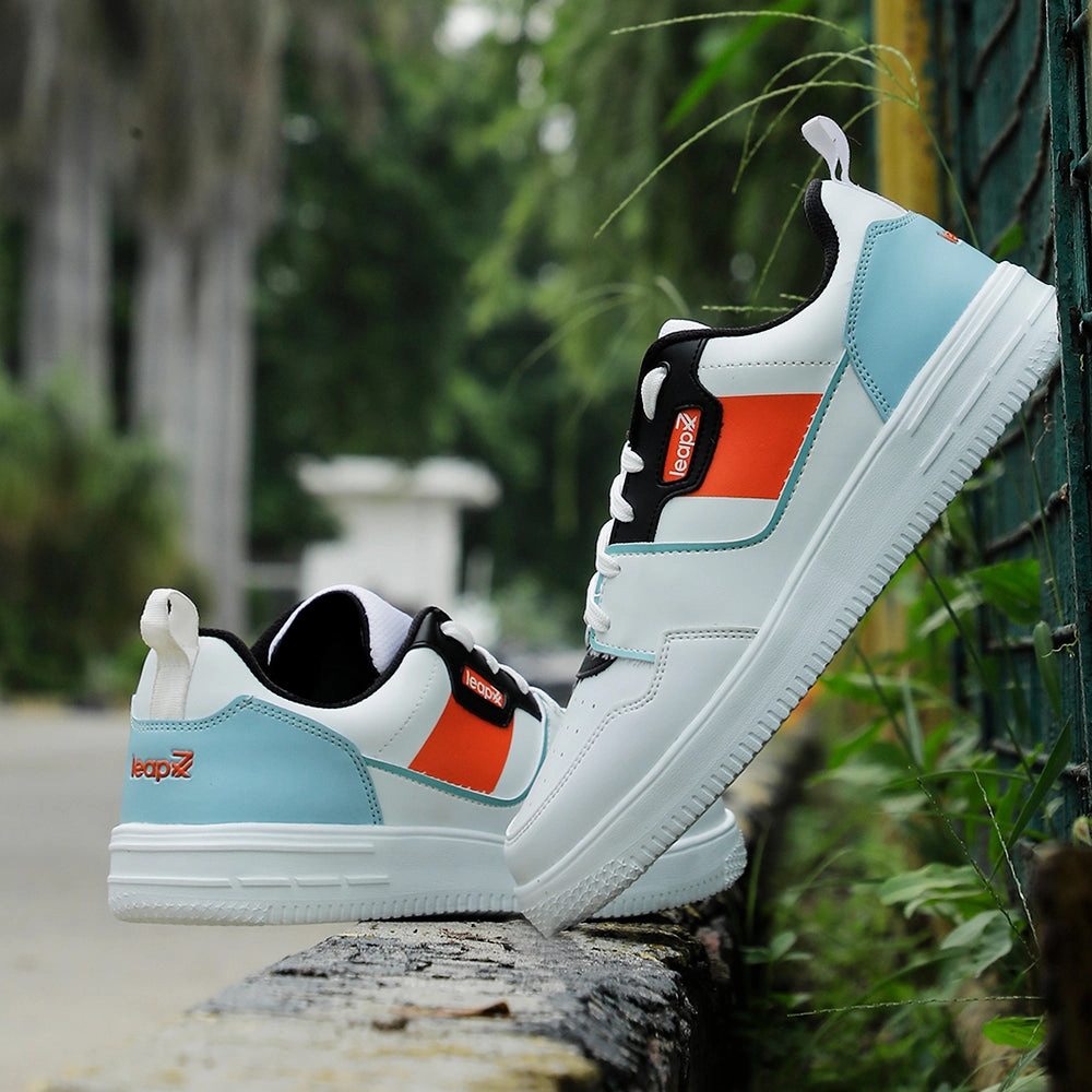 Leap7x Casual Orange Sneakers For Mens SNOOKIS-2 By Liberty Best Basketball Shoes For Casual Players