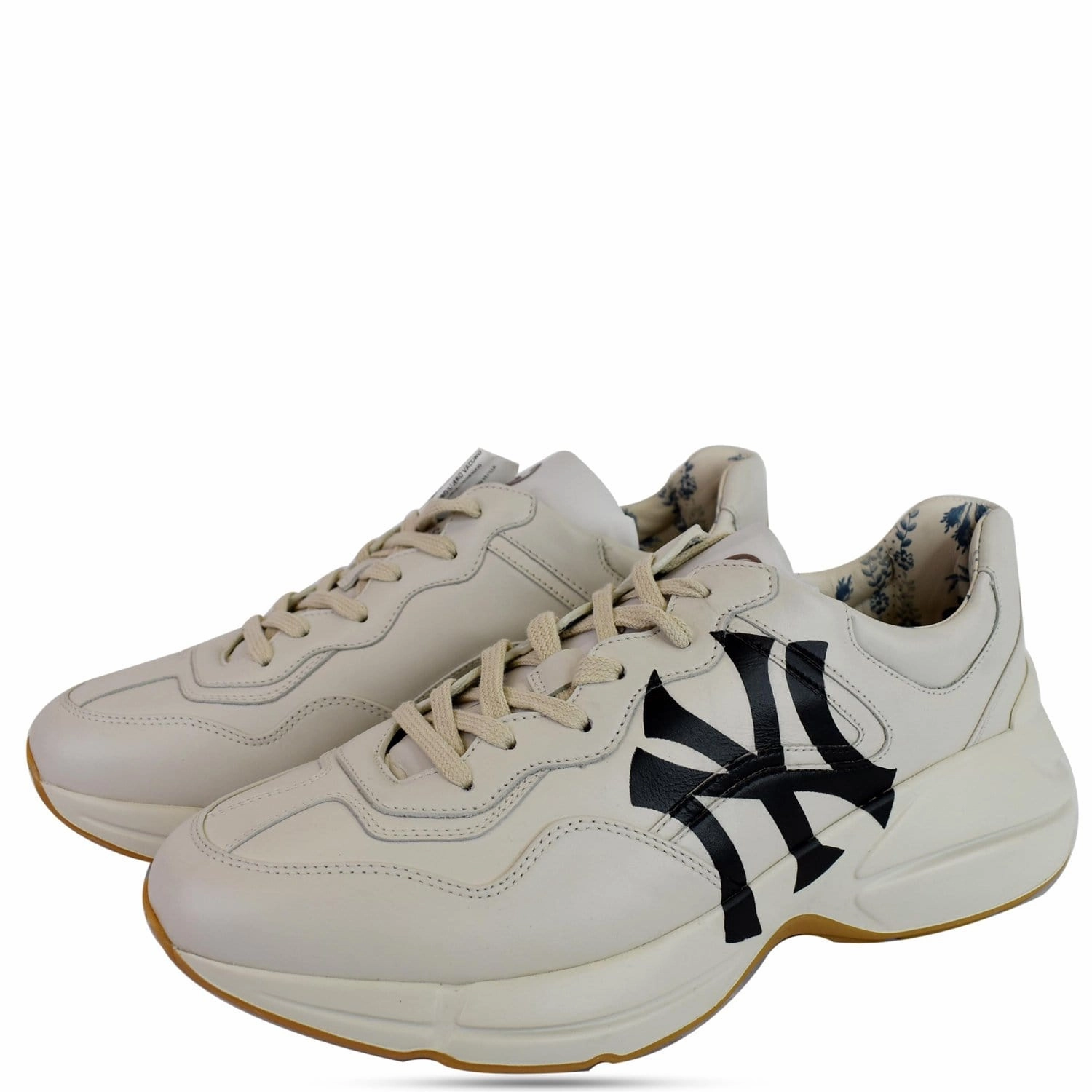 Complex Magazine Sneakers Gucci Rhyton NY Yankees Leather Sneakers White 548638 US 7