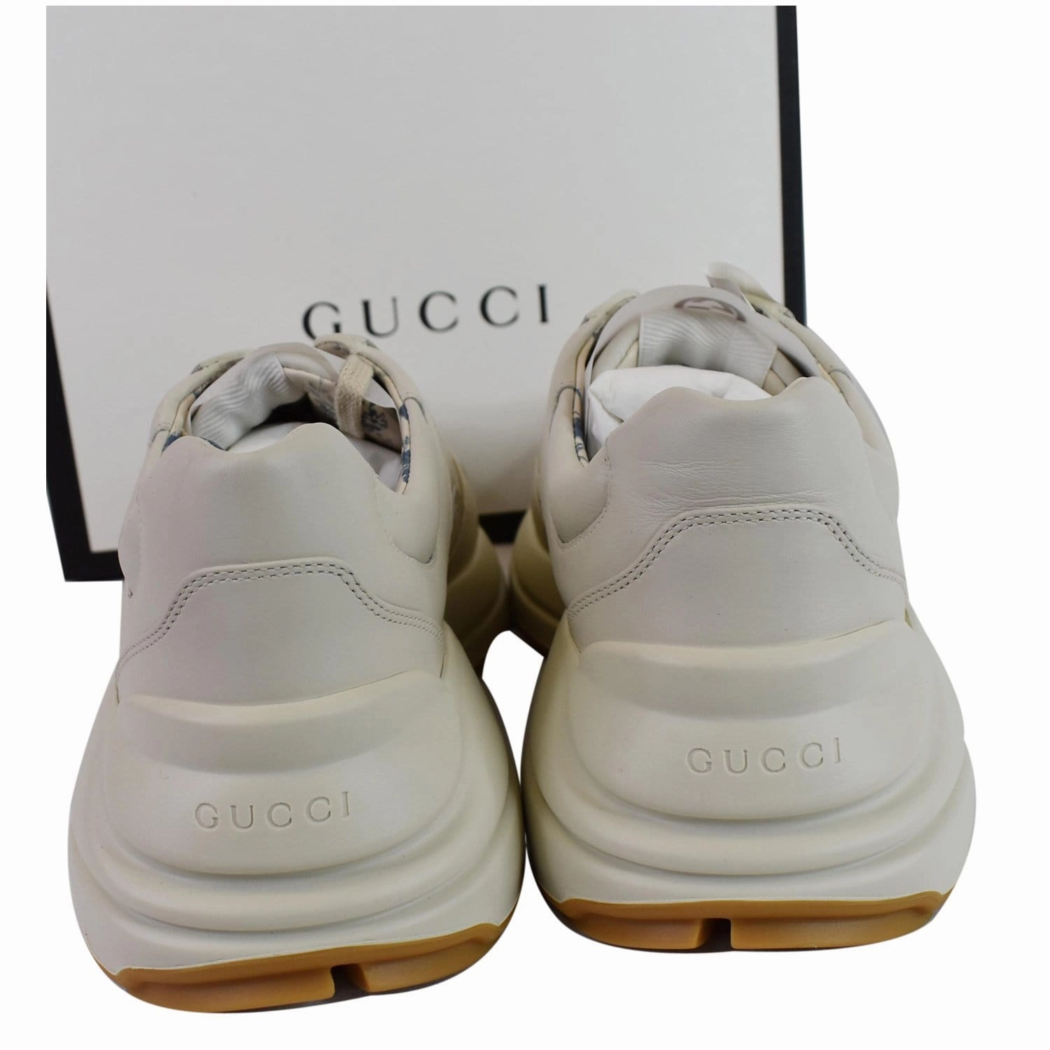 Sneakers For Swollen Feet Gucci Rhyton NY Yankees Leather Sneakers White 548638 US 7
