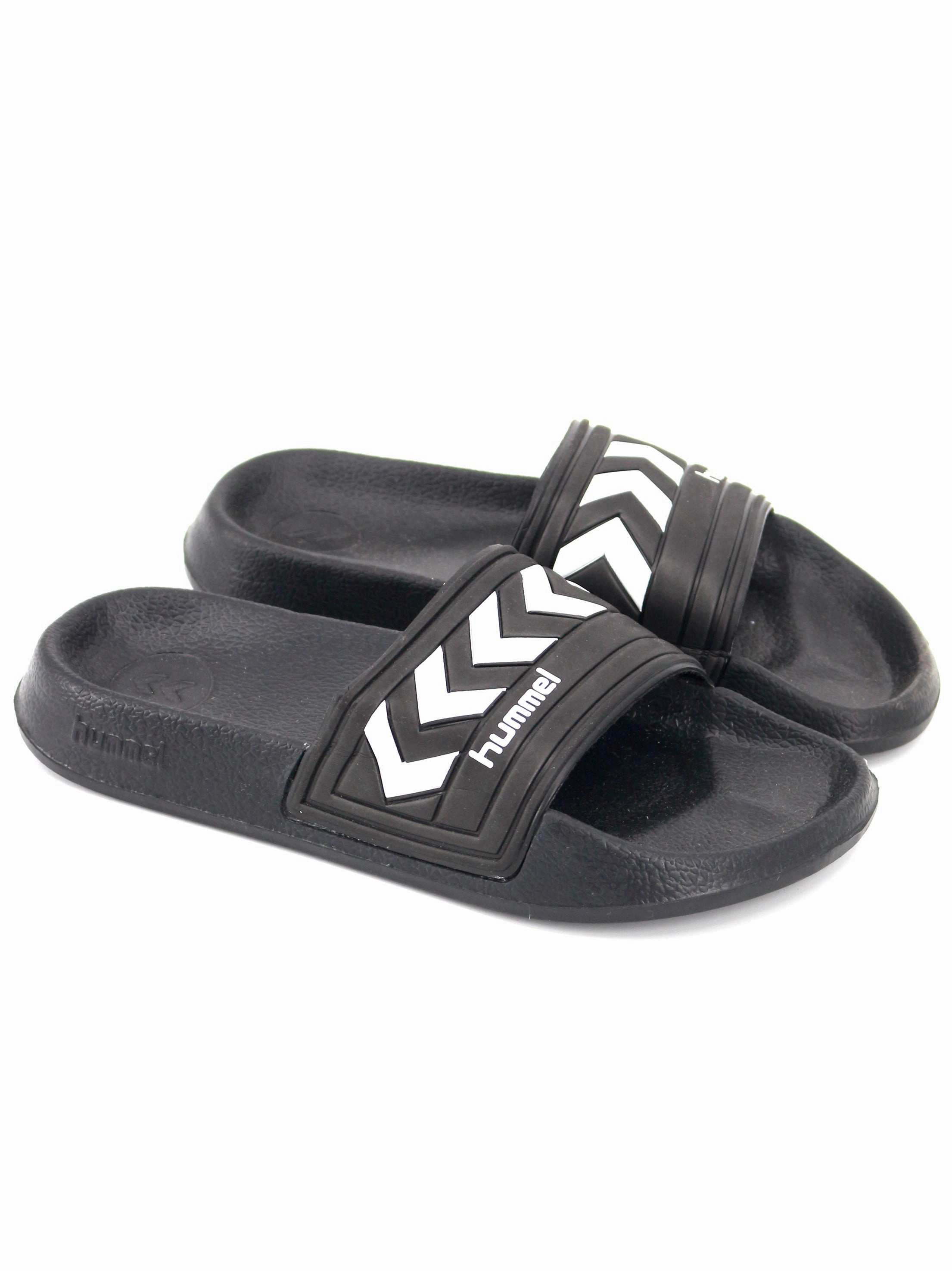 Slides With Velcro Kids Boy Brand Logo Printed Slide,Black