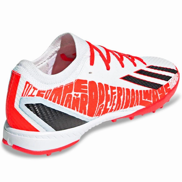 adidas X Speedportal Messi.3 Turf Soccer Shoes (White/Solar Red) Dsw Shoes Adidas