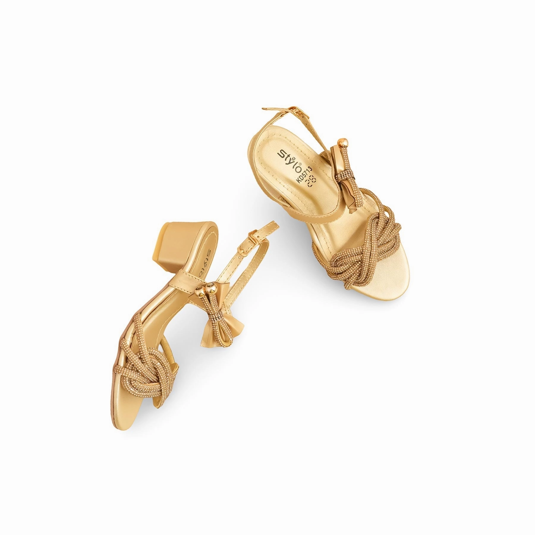 House Sandals Girls Golden Fancy Sandal KD5713