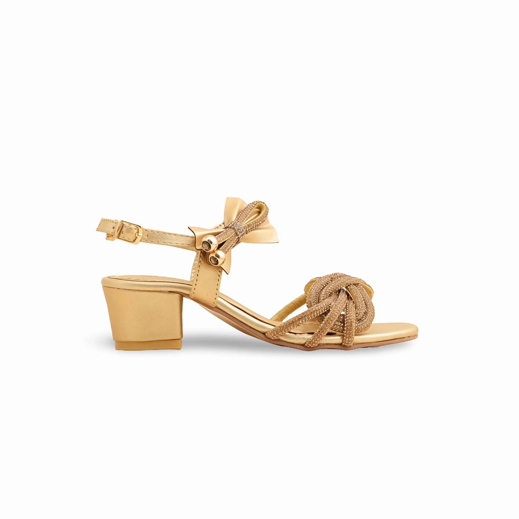 Girls Golden Fancy Sandal KD5713 Evening Sandals