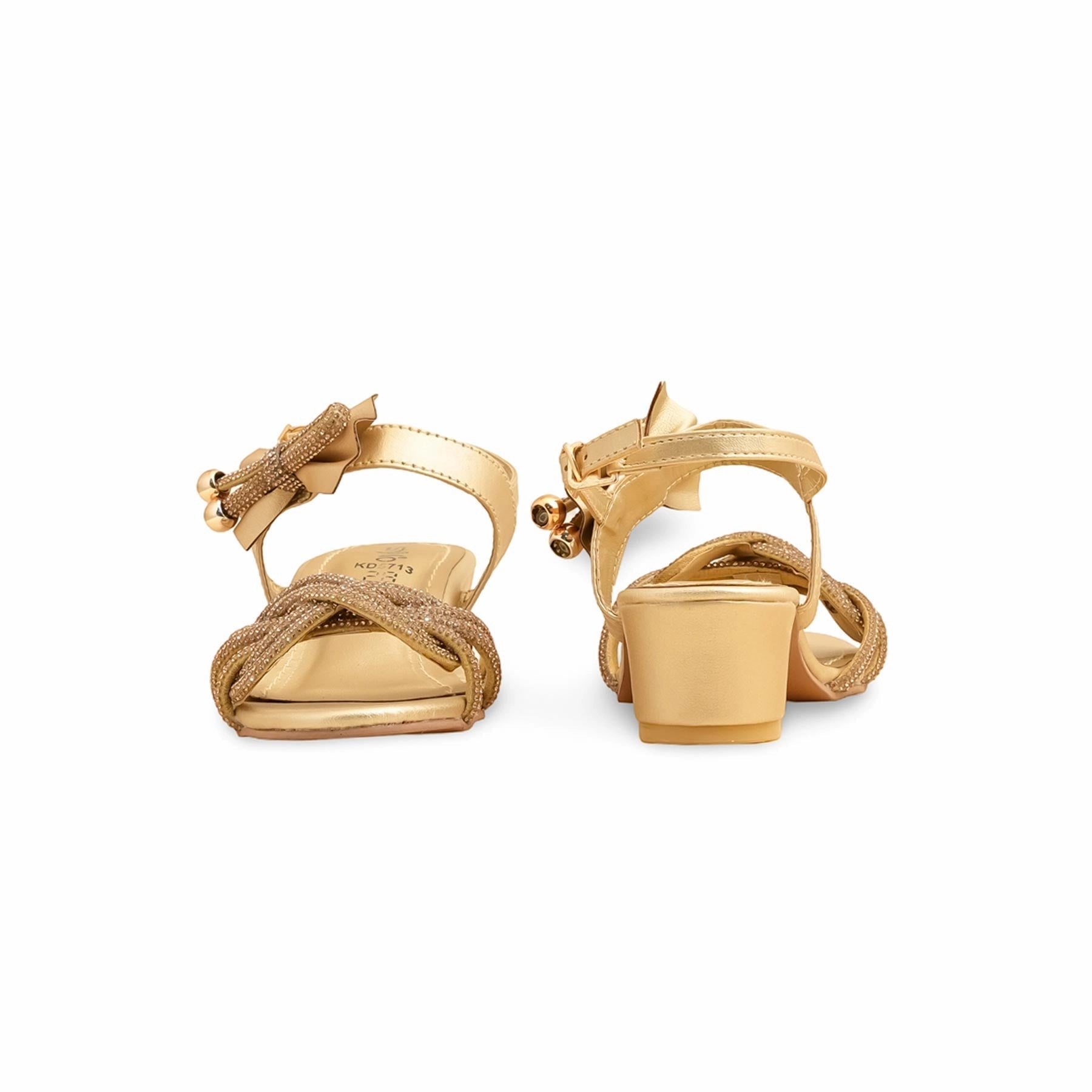 Slip In Sandals Girls Golden Fancy Sandal KD5713