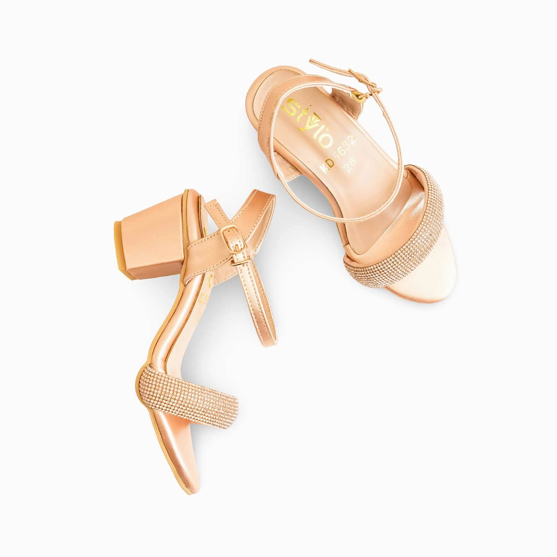 Girls Peach Fancy Sandal KD5632 Sandals Slides