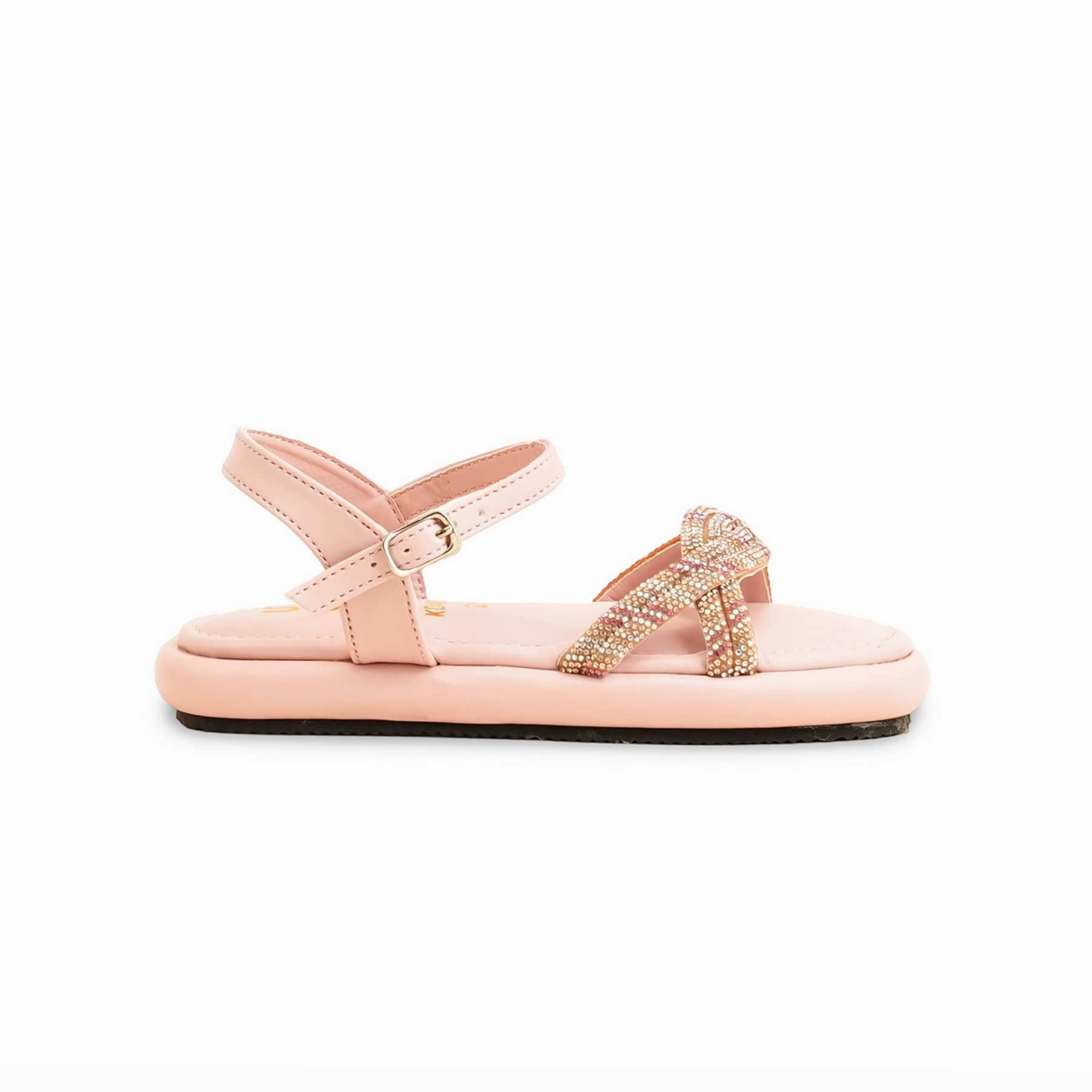 Slip On Sandals With Heels Girls Pink Fancy Sandal KD4808