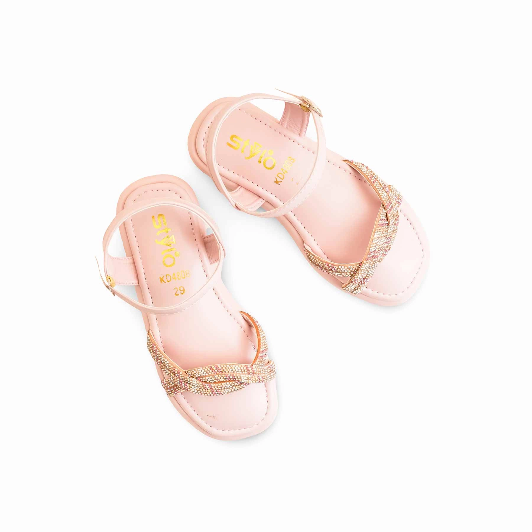 Girls Pink Fancy Sandal KD4808 High Heel Platform Sandals