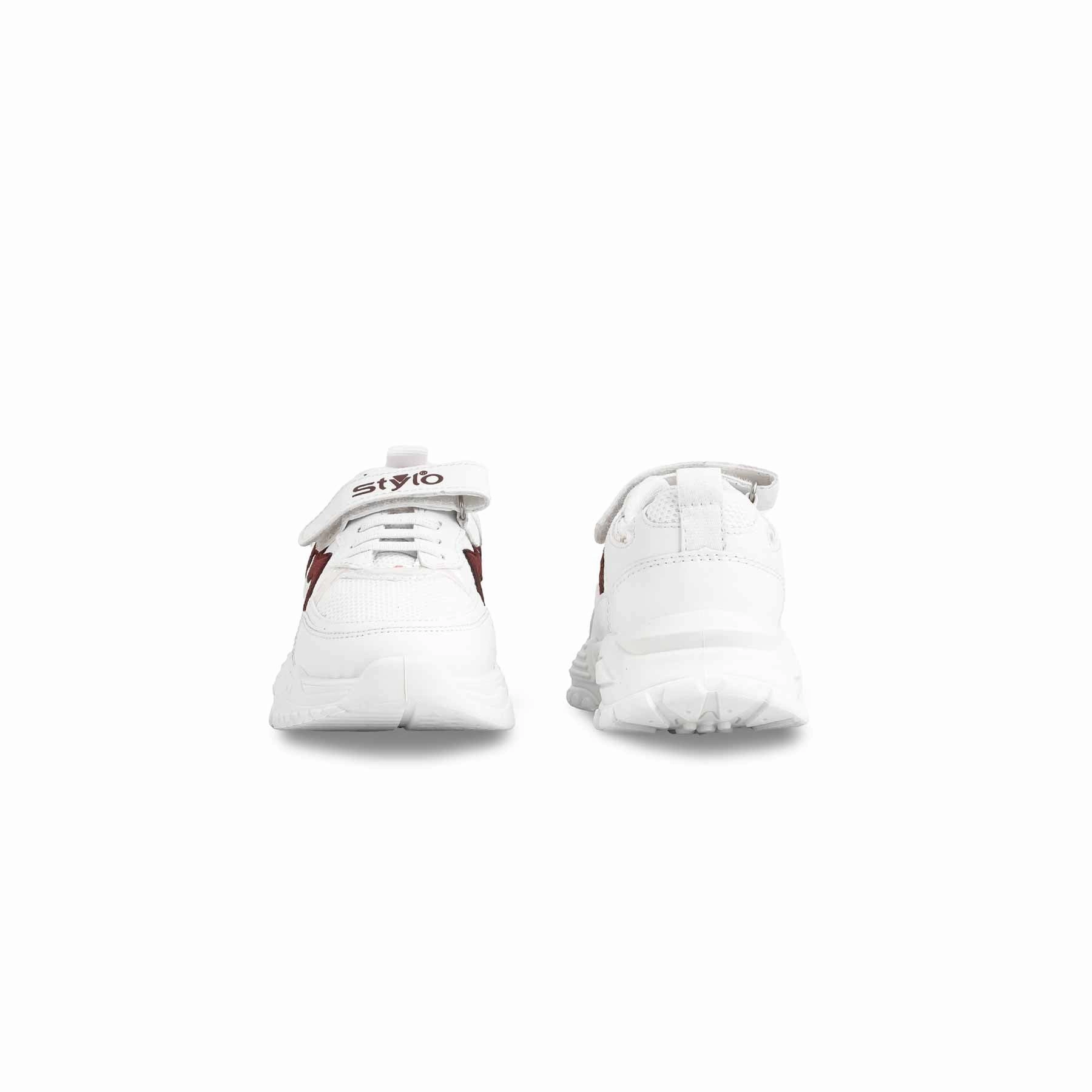 Girls White Casual Jogger KD1909