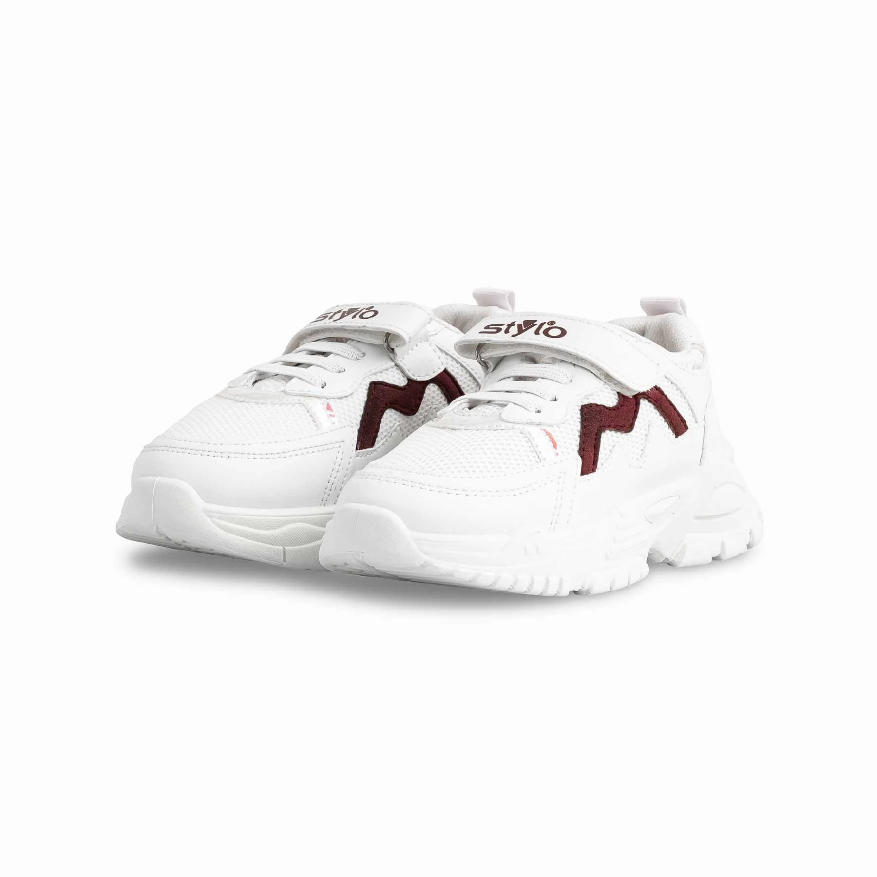 Girls White Casual Jogger KD1909