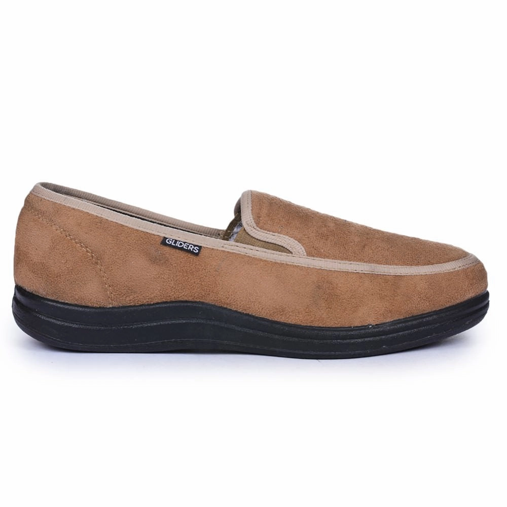 Gliders (Beige) Casual Slip on Shoes For Men 3070-65 By Liberty Top Shoe