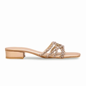 Golden Fancy Slipper FN7869 Essie Nail Color Ballet Slippers