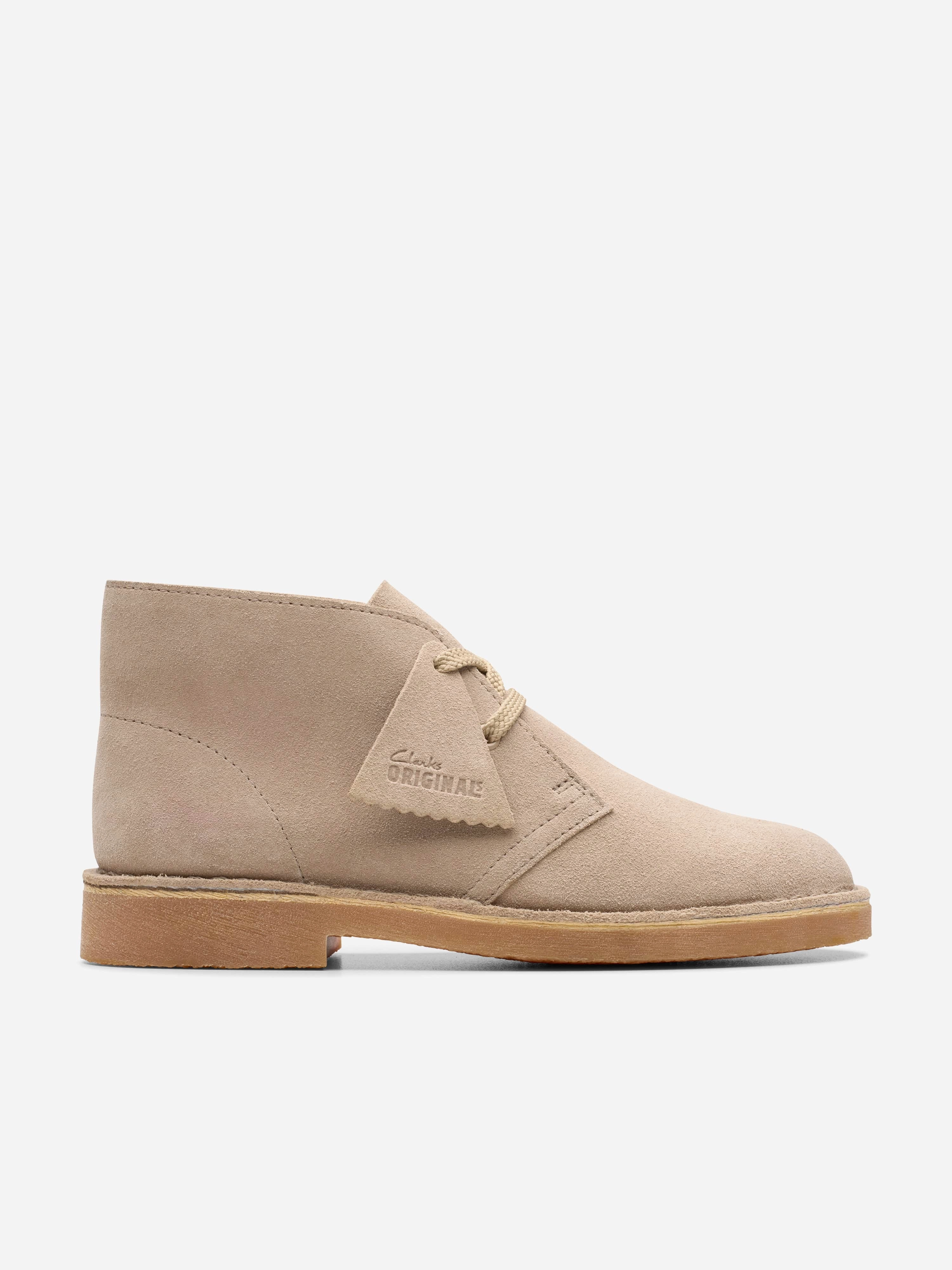 Clarks Kids Suede Desert Boots in Beige Coach And Boots
