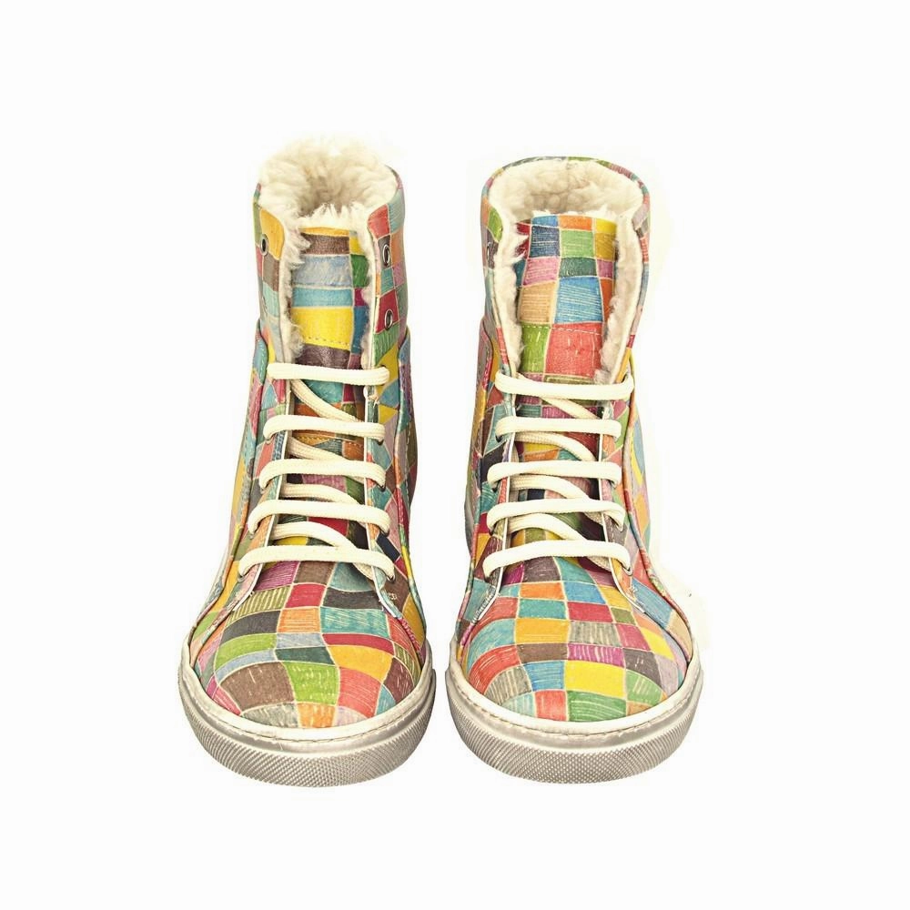 Vintage Football Boots Colored Dots Short Boots JAS102