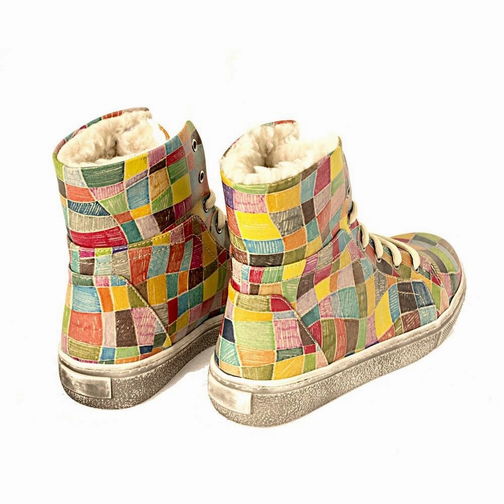 Colored Dots Short Boots JAS102 Italian Hiking Boots