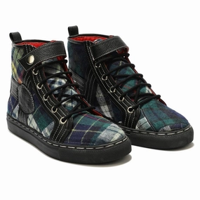 5.5 High Heels Green Tartans High_Tops for Men (discontinued)