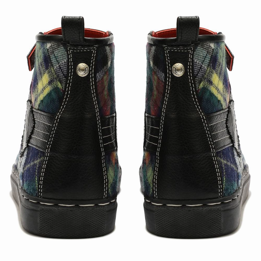 Green Tartans High_Tops for Men (discontinued) Rhinestone High Heel Shoes