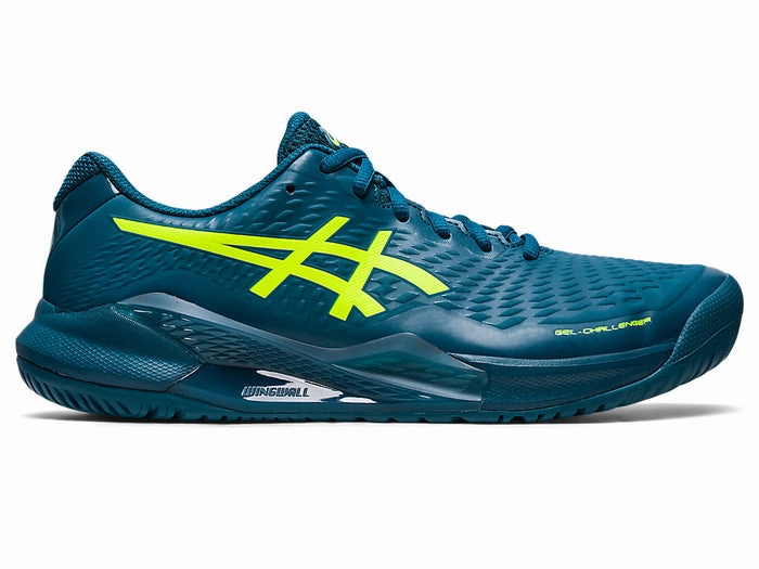 Men's Asics Gel-Challenger 14, Restful Teal/Safety Yellow, 11.5 D Medium Asics Narrow Width Running Shoes