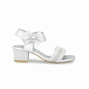 Platform Flip-flop Sandals Girls Silver Formal Sandal KD9879
