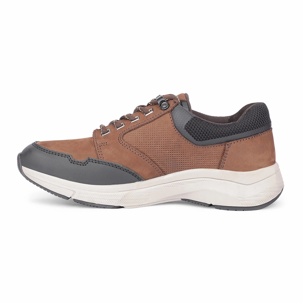 Healers Casual Brown Lacing Shoes For Men A576-05 By Liberty Fly Casual Shoes