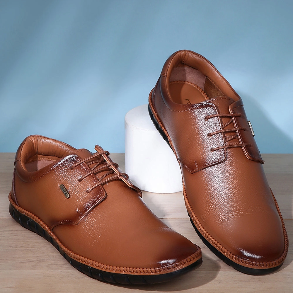 Healers Tan Formal Lace Up Shoes For Men BRL-10 By Liberty Casual Shoes Shoes