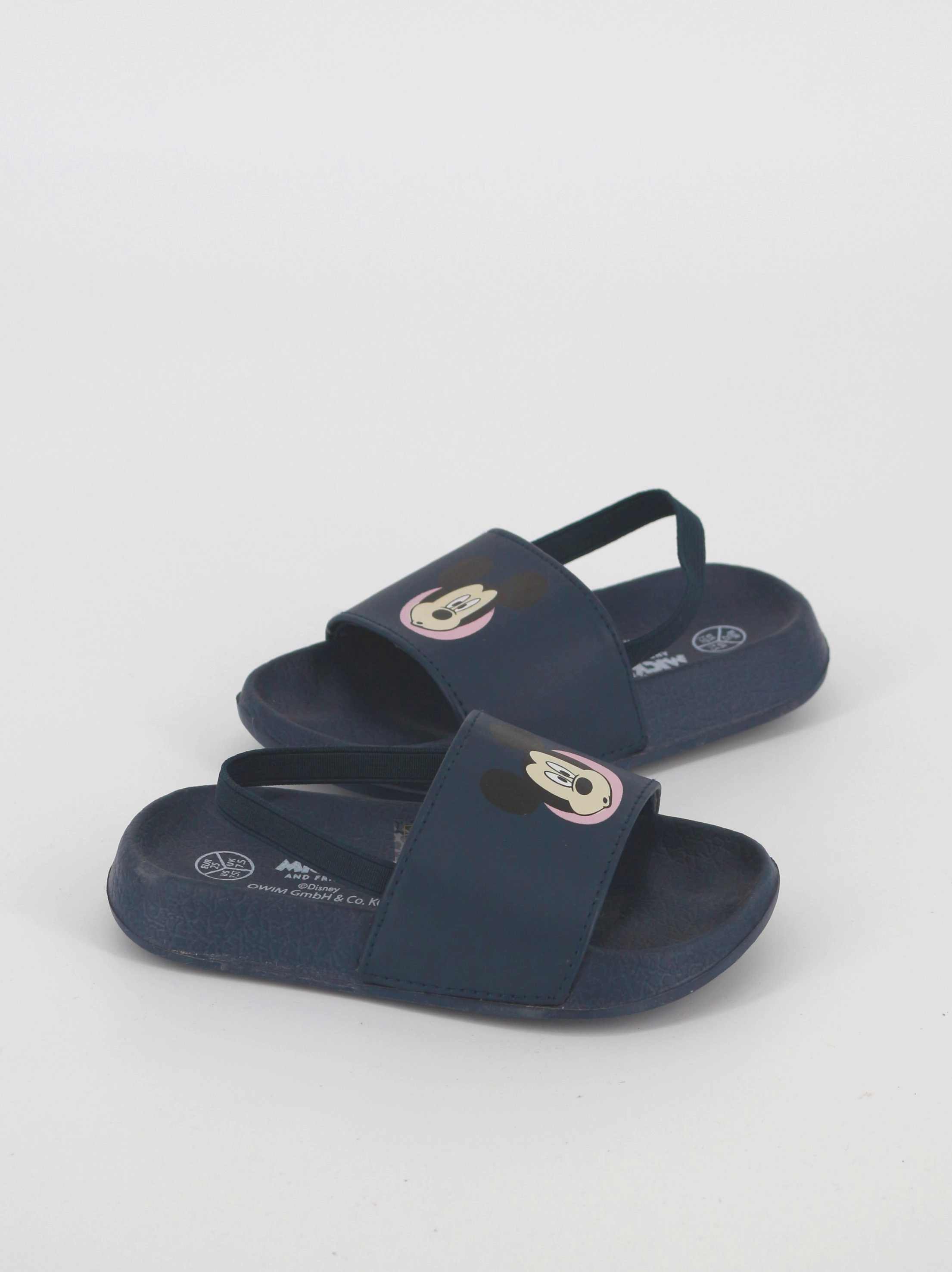 Kids Girl Graphic Printed Slide Sandals,Navy Espadrille Slide Sandals