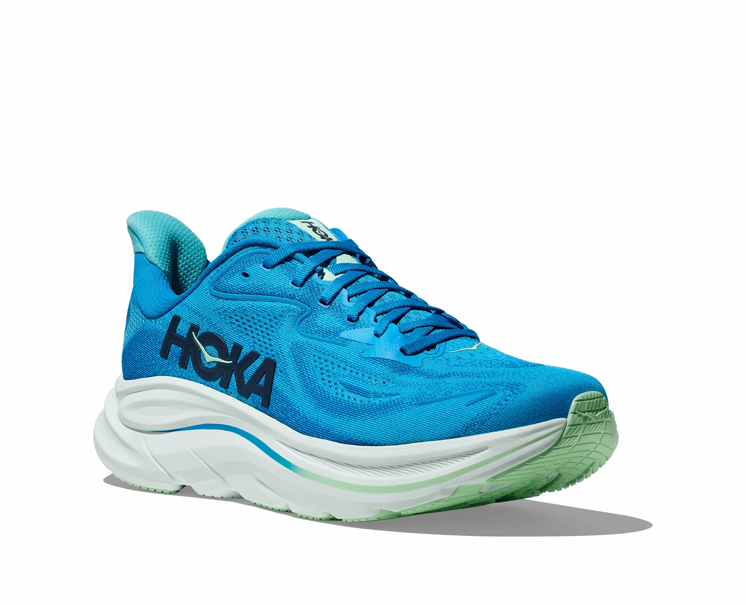 Hoka Clifton 10 | Hoka Blue/Skyward Blue | Wide Fit 2E Running Shoes Adrenaline Gts 23
