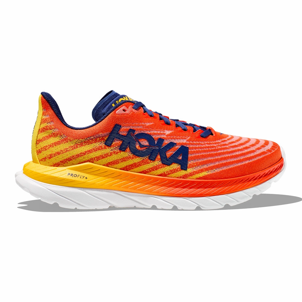 Norman Ok Men's Hoka Mach 5, Flame/Dandelion, 11.5 D Medium