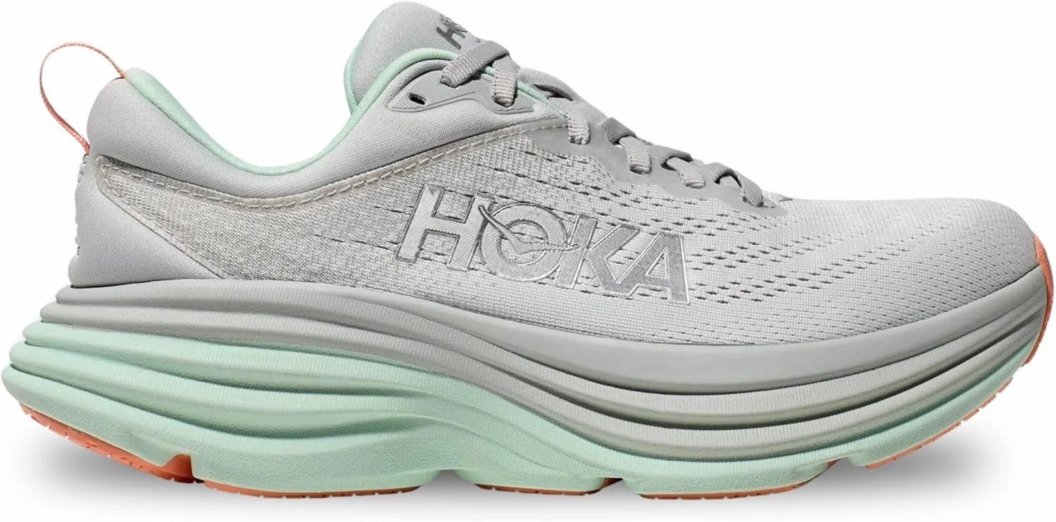 HOKA ONE ONE Women's Bondi 8 Sneaker Wide Flat Feet