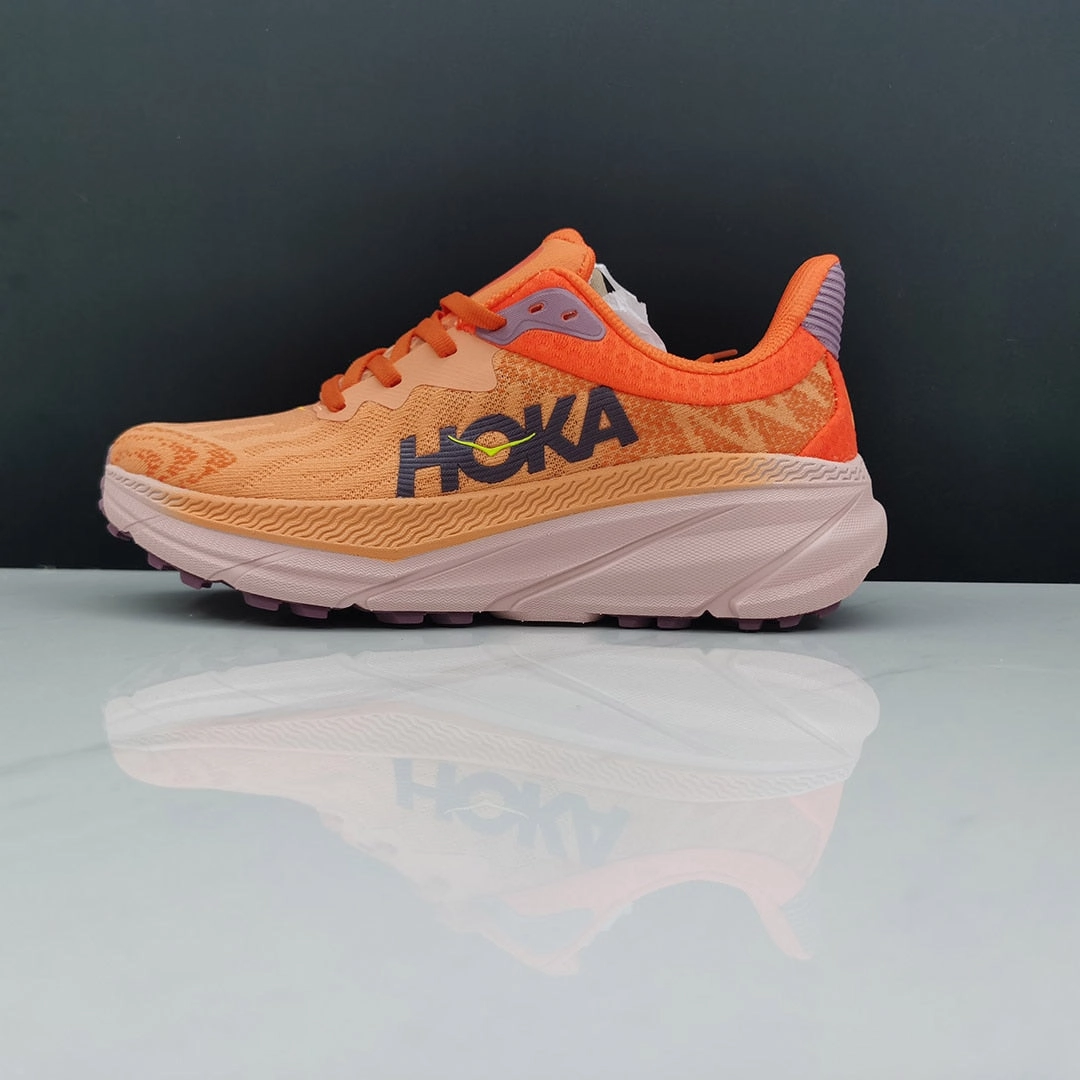 Hoka OneOne Challenger ATR 7 Running/Hiking Shoes for Women-Men/ FREE Shipping Grey And Orange