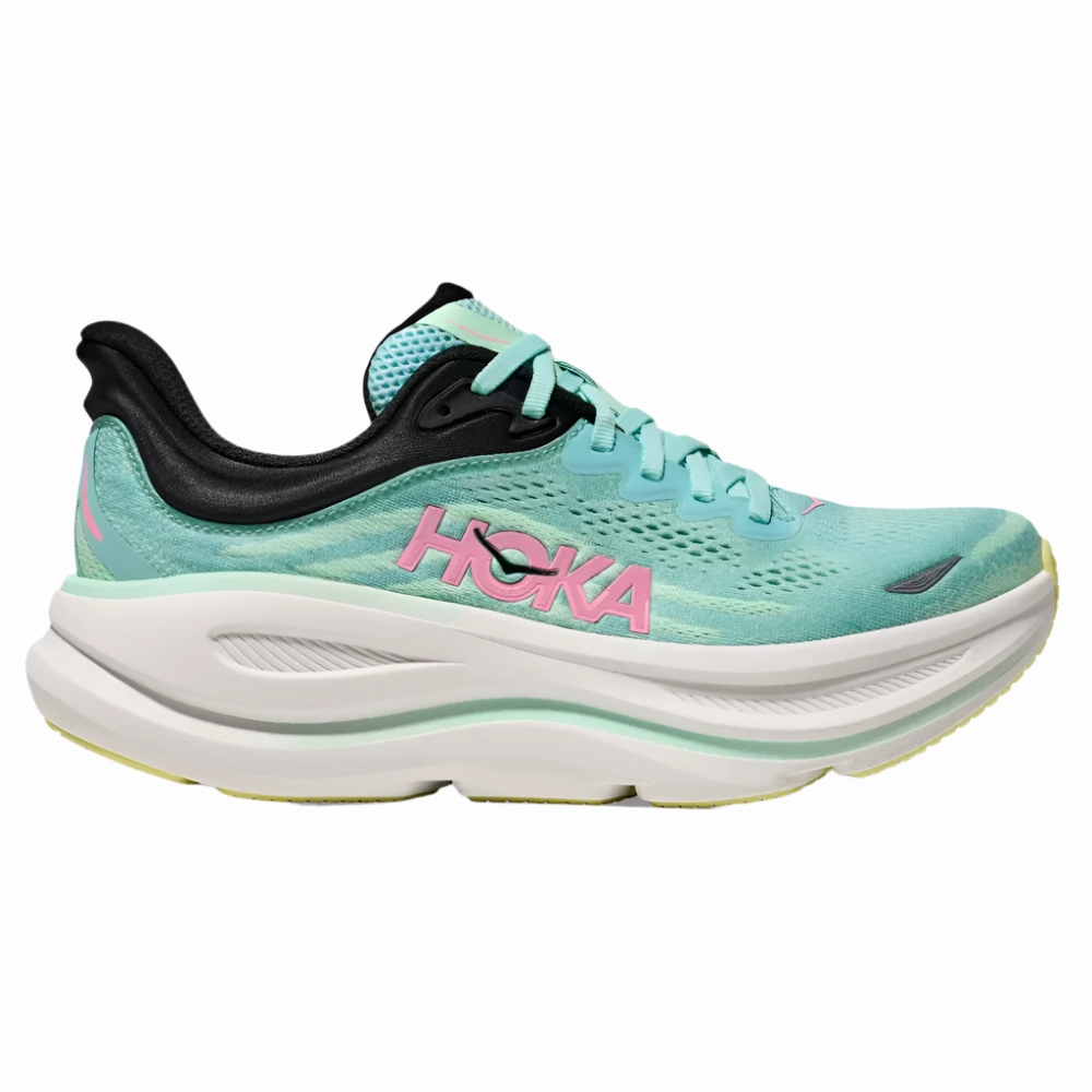 Best Shoes For Running Reddit Hoka Women's Bondi 9 Blue Spark / Mint Fluorite Wide