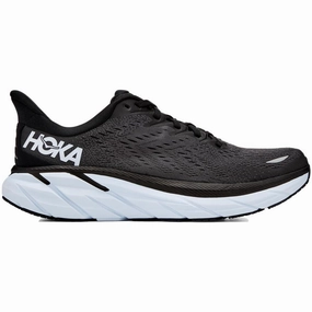Men's Hoka Clifton 8, Black/White, 10 D Medium Nepal
