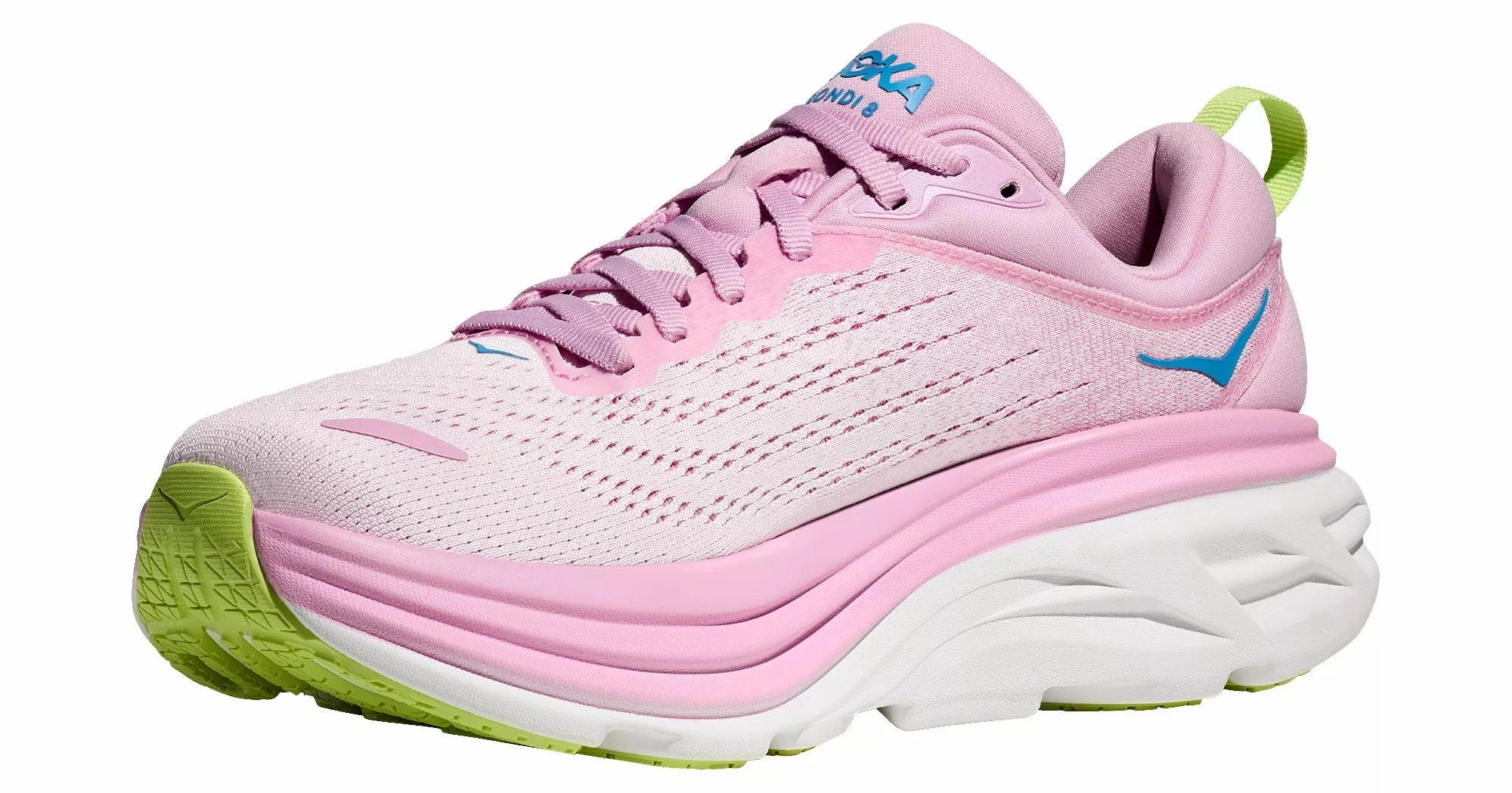 Hoka Womens Bondi 8 - Pink Twilight/Waterpark (1127952-PTWL) No Laces