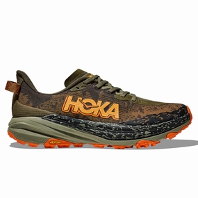Hoka Speedgoat 6 Mens | Antique Olive / Squash Best Shoes For Arthritis