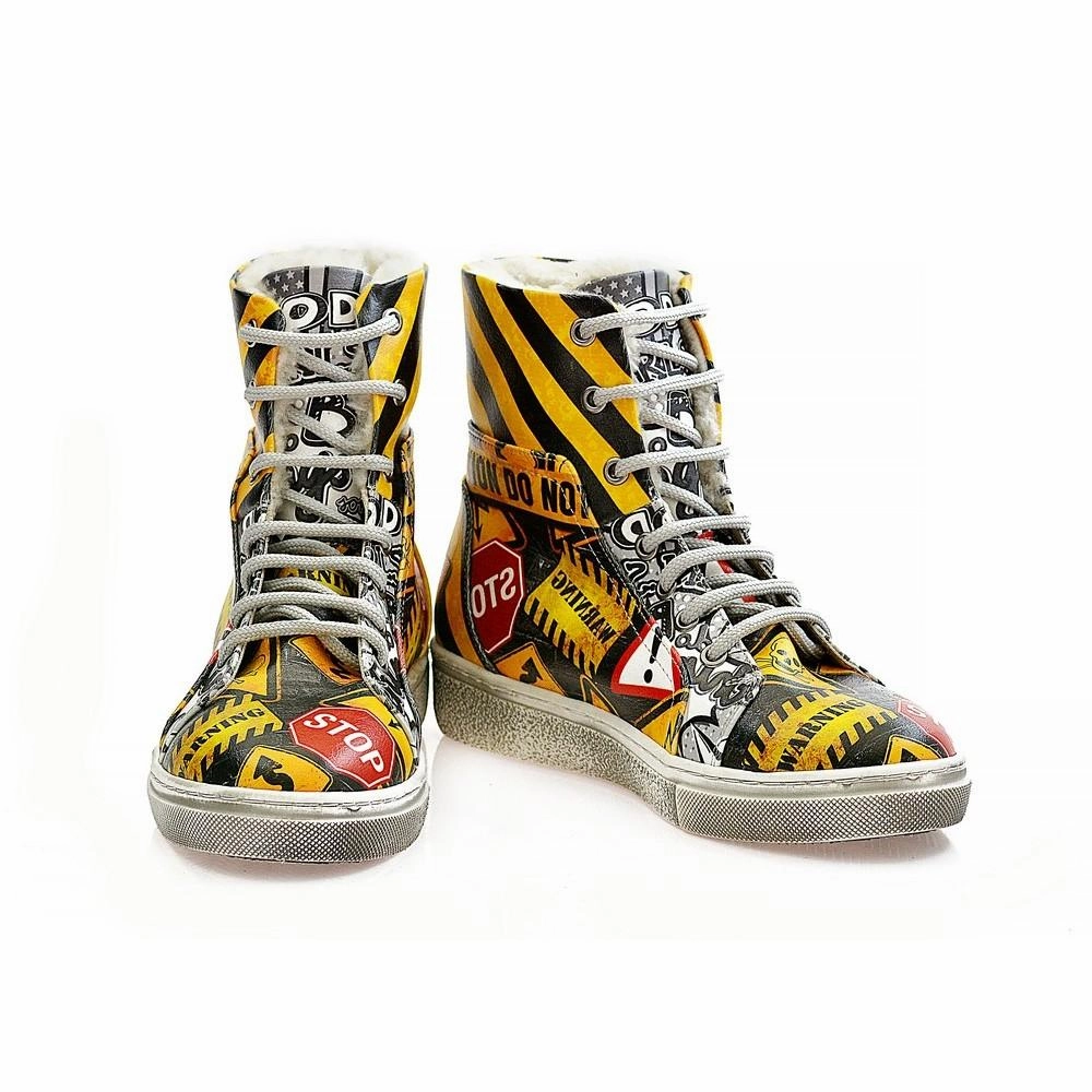 Western Boots El Paso Tx Warning Signs Short Boots WJAS116