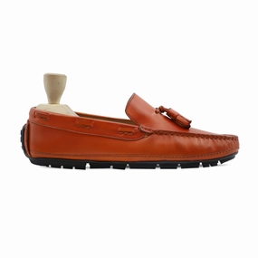 Iguazu - Men's Tan Calf Leather Driver Shoe Casual Club Shoes